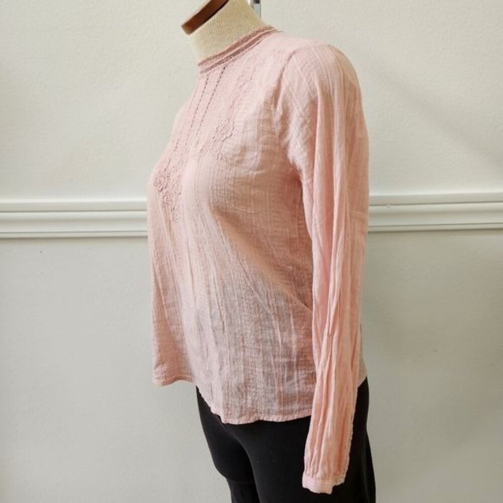 Abercrombie & Fitch Mock Neck Lace Blouse size XS - Picture 5 of 11